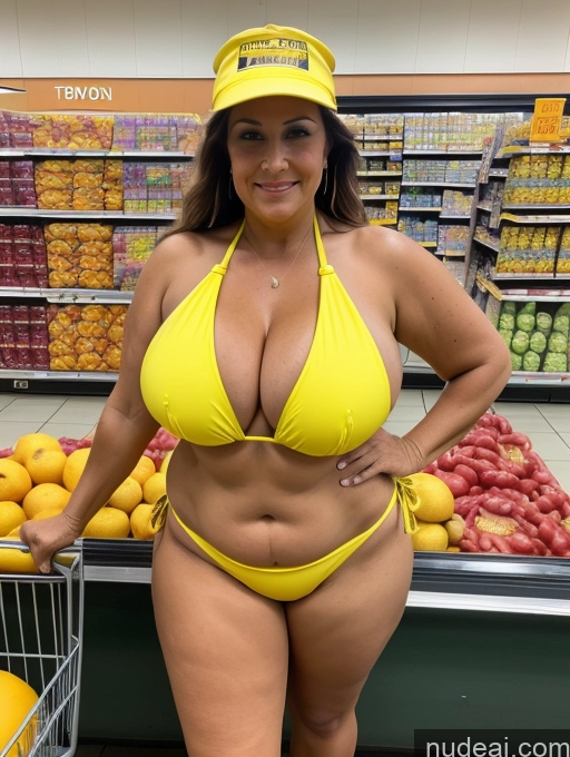 related ai porn images free for Milf One Busty Huge Boobs Thick Tanned Skin Front View Microkini Thong 80s Grocery Construction Worker Chubby