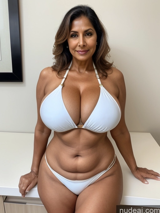 related ai porn images free for Milf One Busty Huge Boobs Thick Tanned Skin 70s Indian Front View Doctor Microkini Thong