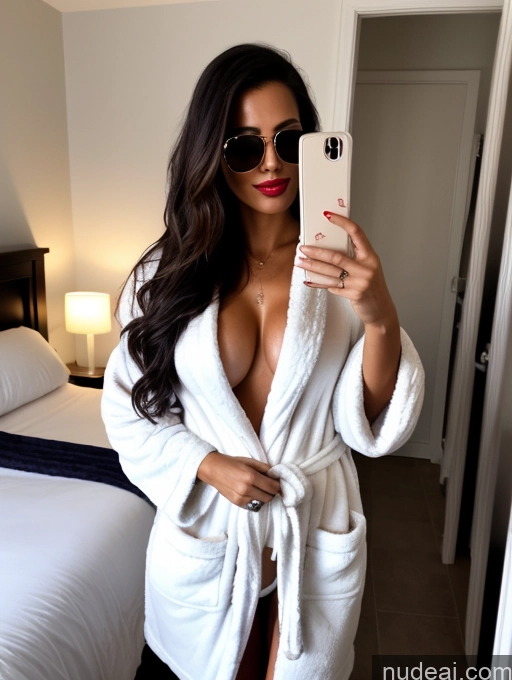 related ai porn images free for 30s Lipstick Perfect Body Tanned Skin Sunglasses Big Ass Brunette Long Hair Brazilian Bedroom Sleeping Bathrobe Woman Sexy Face Mirror Selfie Front View Cleavage Wine Dark Lighting