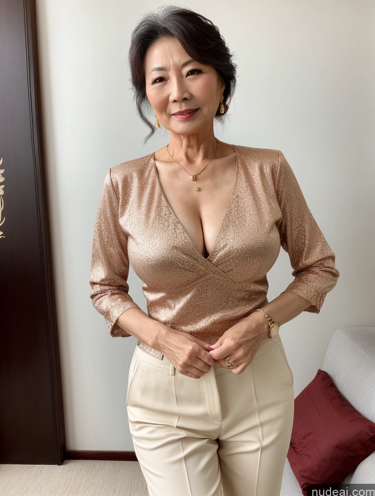 related ai porn images free for Milf Two 60s Chinese Casual Stylish Cleavage Detailed