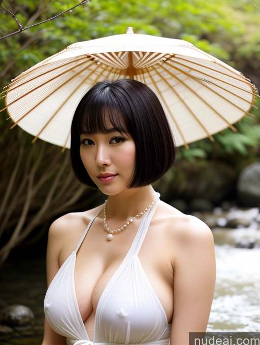 related ai porn images free for Busty Perfect Boobs Perfect Body Fairer Skin Sexy Face Black Hair Short Hair Japanese Onsen Kimono Cleavage Transparent Jewelry Pearl Jewelry