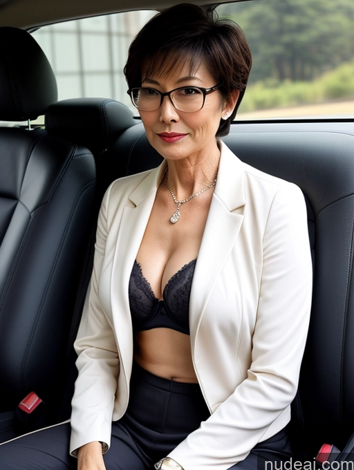 related ai porn images free for Milf Perfect Boobs Beautiful Glasses Perfect Body Short Hair 60s Chinese Car Bra Jacket Professor Stylish Suit Cleavage Detailed Sexy Face