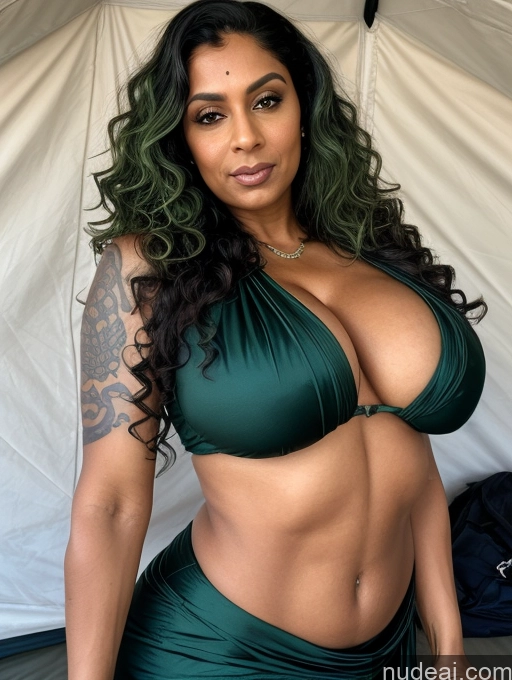 related ai porn images free for Milf Huge Boobs Beautiful Tattoos Muscular Big Ass Abs Thick Big Hips Tall Curly Hair Dark Skin 40s Serious Indian Dark Fantasy Tent Close-up View T-pose Blouse Sari Detailed Sexy Face Green Hair