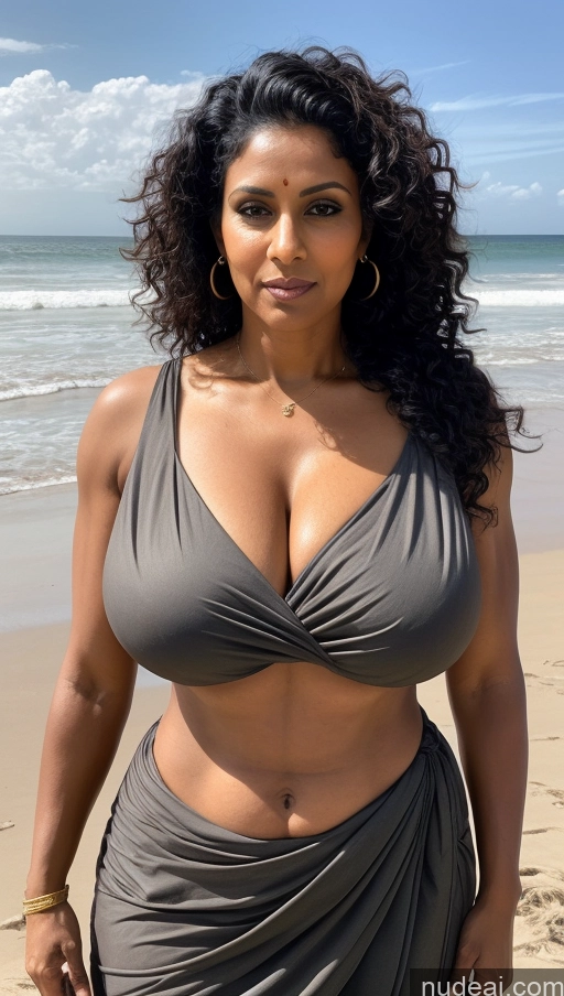 related ai porn images free for Milf Huge Boobs Beautiful Tattoos Muscular Big Ass Abs Thick Big Hips Tall Curly Hair Dark Skin Serious Indian T-pose Blouse Sari Detailed Sexy Face Front View Black Hair Charcoal 60s Beach