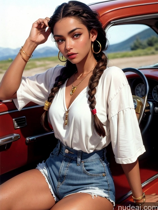 related ai porn images free for 30s Brunette Jeans Jumpsuit Gold Jewelry Daisy Dukes Small Tits Car Vintage Native American Braided Oiled Body