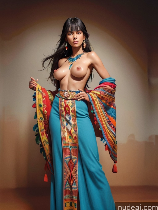 related ai porn images free for Tanned Skin Native American Traditional Topless Woman Breasts Fantasy Style Jeff Easley Samdoesart Perfect Body Bangs Massage 70s Front View