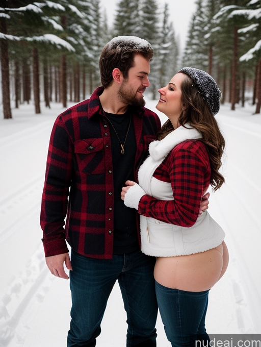 related ai porn images free for Woman + Man Two Busty Big Ass Chubby Big Hips 30s Brunette Messy Fairer Skin White Film Photo Snow Lumberjack Cleavage Dark Lighting Detailed Properkissing