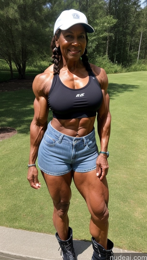 related ai porn images free for Muscular Abs Dark Skin Thick Milf Big Ass Big Hips Short Shorts Jeans Hat Sports Braided 70s Boots