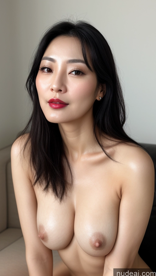 related ai porn images free for Woman One Beautiful Lipstick Black Hair Korean Close-up View Detailed Small Tits Slicked 40s