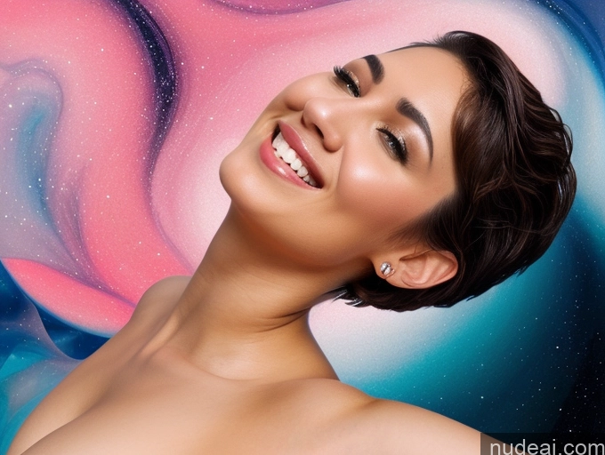 related ai porn images free for Perfect Boobs Short Hair Middle Eastern Close-up View Model Perfect Body 20s Happy Gym Crop Top Dark Lighting Detailed Surrealist Jumping