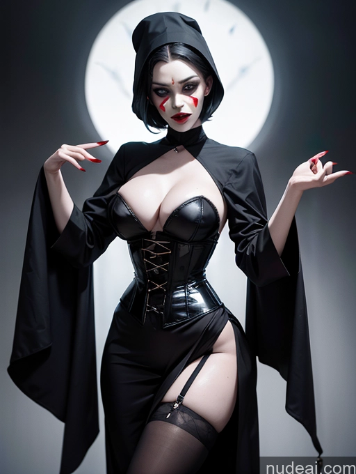 related ai porn images free for Detailed Dark Lighting Vampire Traditional Nun Goth Halloween Surrealist White Fairer Skin Cleavage Corset Cosplay Clown Bikini Black Hair Straight