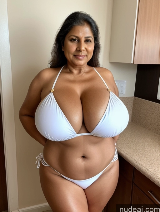 related ai porn images free for Milf One Busty Huge Boobs Thick Tanned Skin 70s Indian Front View Maid Microkini Thong