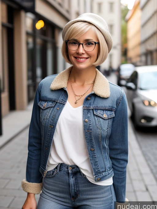 related ai porn images free for Jacket Jeans Jewelry Boots Hat 20s Happy Blonde Short Hair Czech Beautiful Glasses Skin Detail (beta)