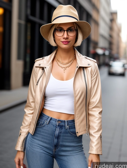 related ai porn images free for Jacket Jeans Jewelry Boots Hat Blonde Short Hair Beautiful Glasses Skin Detail (beta) Sexy Face 30s Indian