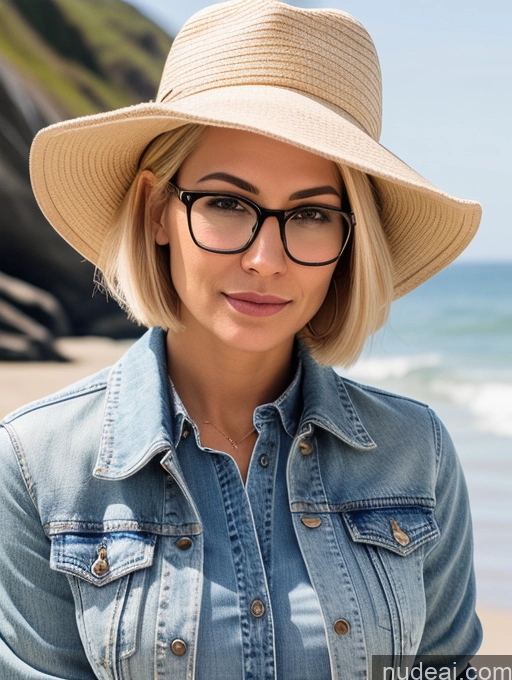 related ai porn images free for Jacket Jeans Jewelry Boots Hat Blonde Short Hair Beautiful Glasses Skin Detail (beta) Sexy Face 30s Indian Beach