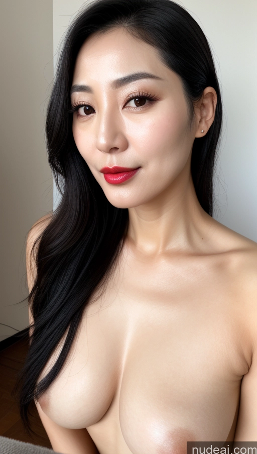 related ai porn images free for Woman One Small Tits Beautiful Black Hair Korean Close-up View Detailed 40s Lipstick Slicked