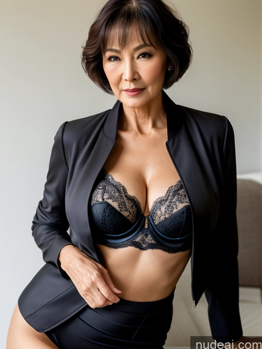 related ai porn images free for Milf Perfect Boobs Perfect Body Beautiful 70s Sexy Face Seductive Short Hair Chinese Jacket Bra Suit Stylish Secretary Professor Cleavage Dark Lighting Detailed