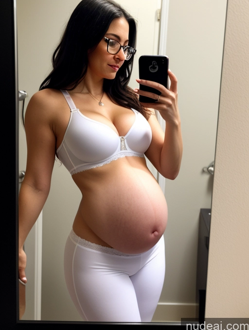 related ai porn images free for Woman One Perfect Boobs Glasses Pubic Hair Fairer Skin 30s Black Hair Straight German Bright Lighting Detailed Pregnant Front View Bra Yoga Pants Mirror Selfie Bathroom Serious