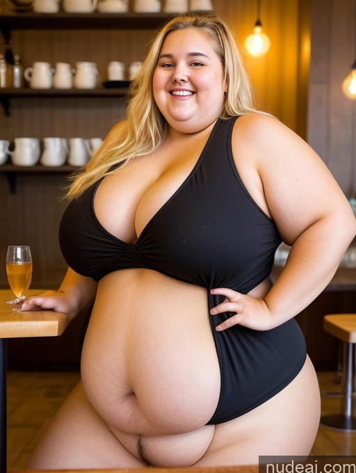 ai nude image of araffe woman in a black swimsuit posing for a picture pics of Beautiful Fat Obese Sorority Busty Big Ass Big Hips Short Pubic Hair Hairy Women 18 Happy Blonde Bangs Dutch Cafe Yoga Pants Tank Top