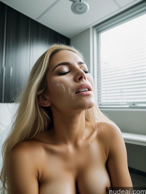 ai nude image of blond woman with a white face and a white mask on her face pics of Woman One Perfect Boobs 20s Blonde Long Hair Brazilian Surrealist Nude Cumshot Orgasm Hospital