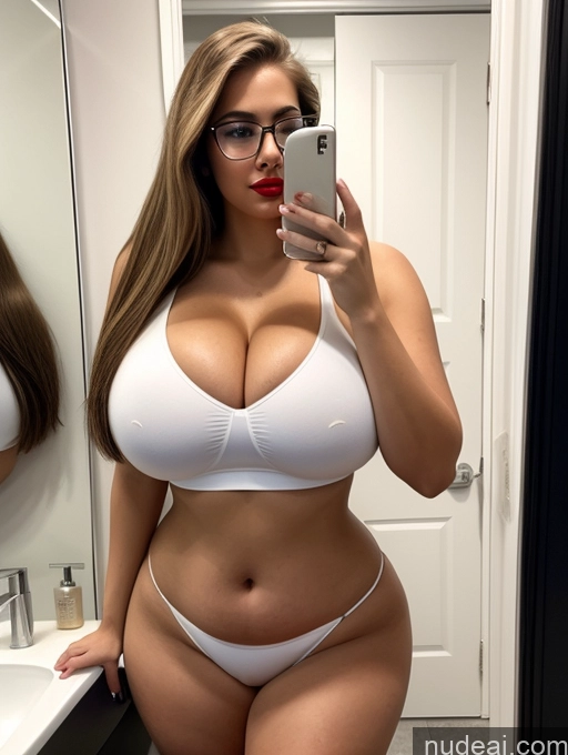 related ai porn images free for Miss Universe Model Busty Huge Boobs Glasses Lipstick Big Ass Thick Chubby Big Hips Short 18 Sexy Face Blonde Long Hair Latina Mirror Selfie Bathroom Crop Top