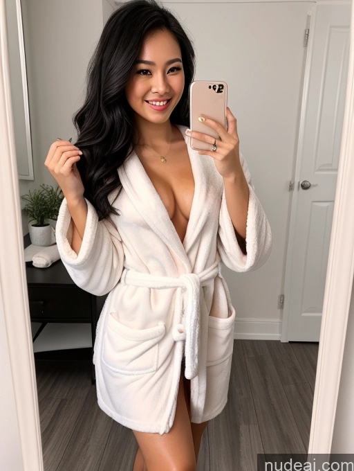 related ai porn images free for Model Pubic Hair Long Hair 20s Happy Black Hair Filipina Mirror Selfie Bathroom Nude Bathrobe