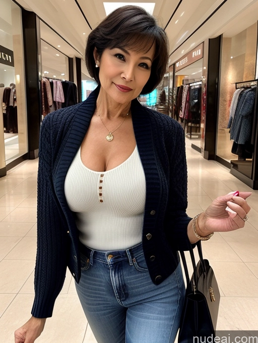 related ai porn images free for Milf Perfect Body Perfect Boobs Beautiful 70s Seductive Sexy Face Short Hair Chinese Mall Jeans Sweater Blouse Bra Stylish Secretary Professor Cleavage Detailed Jacket