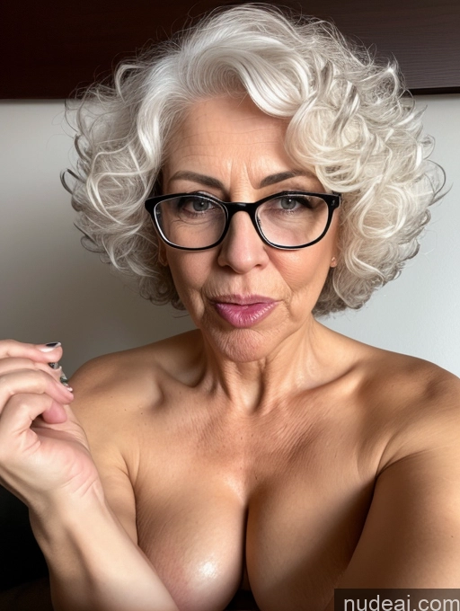 related ai porn images free for One 70s White Hair Curly Hair Of Love Busty Woman Nude Detailed Blowjob Dark Lighting Sexy Face Front View Glasses