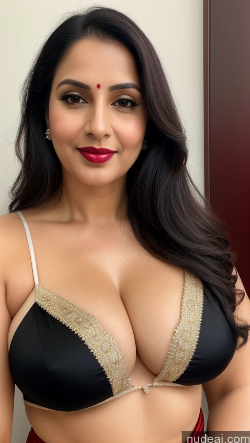 related ai porn images free for Woman One Lipstick 40s Sari Cleavage Busty Black Hair Beautiful Perfect Boobs Close-up View Detailed Simple Indian Fairer Skin Slicked Thick