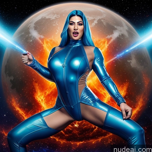 related ai porn images free for Muscular Perfect Body 30s Science Fiction Style Israel Superheroine Powering Up Heat Vision Dynamic View Perfect Boobs Ahegao Sexy Face Hell Laughing Transparent Middle Eastern Space Suit Diamond Jewelry Simple Slicked Blue Hair Suspender Belt