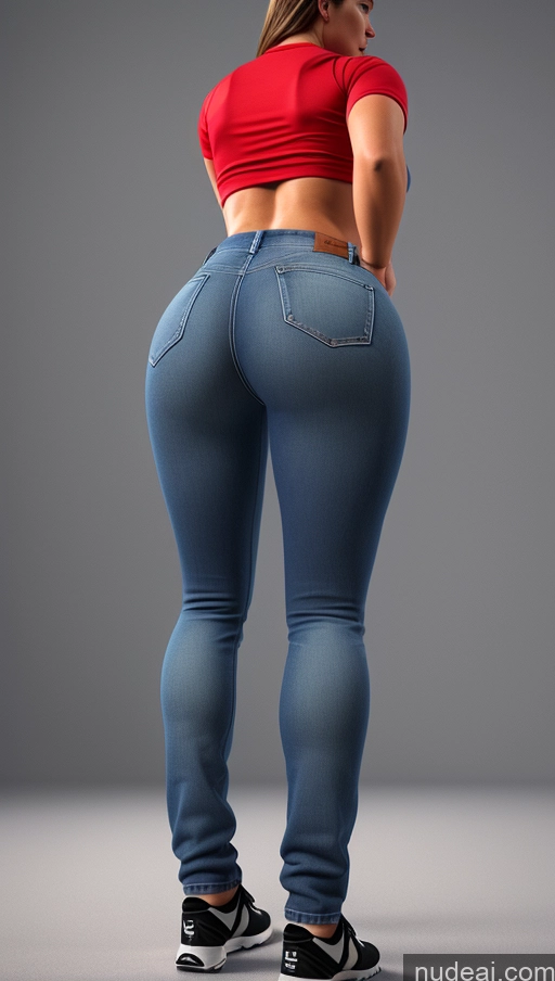 ai nude image of araffe butt - bari woman in jeans and a red top pics of Big Ass Big Hips Athlete Jeans 3d