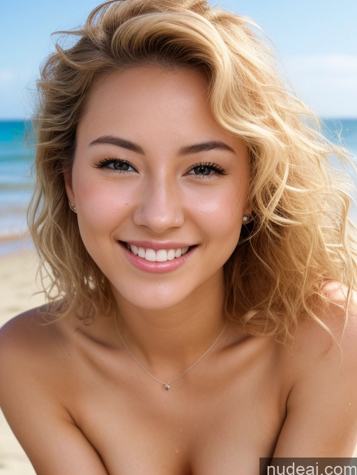 related ai porn images free for One Beautiful 18 Happy Seductive Blonde Curly Hair Chinese Beach Front View Cumshot Nude Detailed Woman