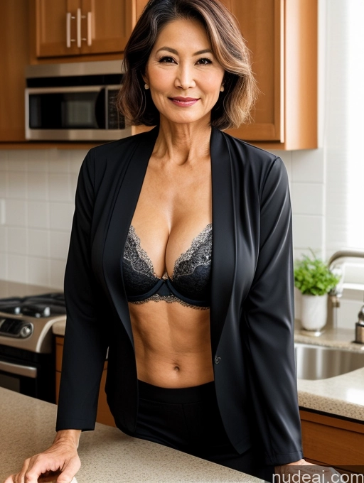 related ai porn images free for Milf Two Perfect Boobs Beautiful Perfect Body 70s Bobcut Kitchen Bra Jacket Professor Stylish Suit Cleavage Detailed Sexy Face Japanese