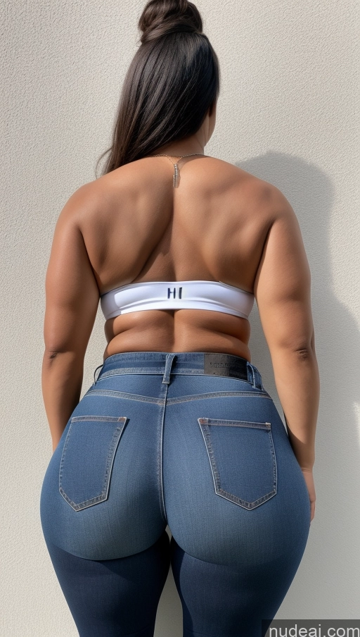 ai nude image of araffe butt - bari woman in jeans showing off her butt pics of Athlete Big Ass Big Hips Jeans