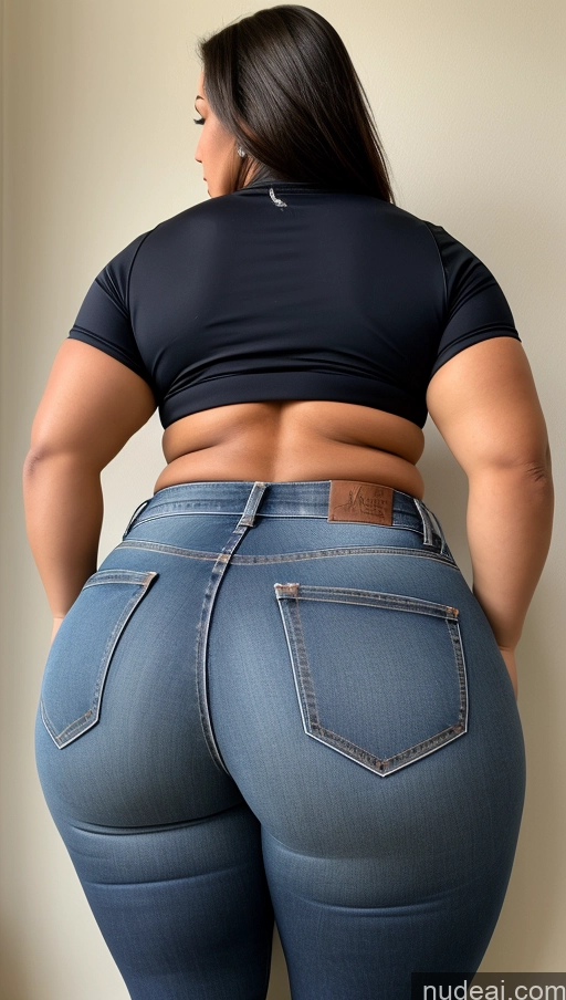 ai nude image of araffe butt - bari woman in jeans showing off her butt pics of Athlete Big Ass Big Hips Jeans