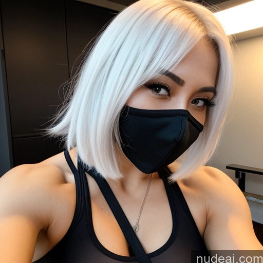 related ai porn images free for One Long Legs 30s Sexy Face Ahegao Laughing White Hair Bobcut Black Transparent Partially Nude Perfect Boobs Hell Front View Face Mask Cosplay Bodybuilder