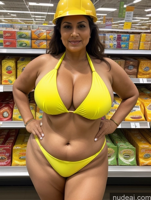 related ai porn images free for Milf One Busty Huge Boobs Thick Tanned Skin 80s Indian Grocery Front View Microkini Thong Construction Worker Chubby