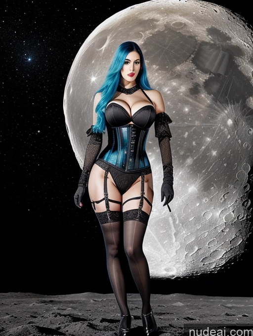 related ai porn images free for Model Huge Boobs Beautiful Skinny Long Legs Tall Perfect Body Fairer Skin 18 Sexy Face White Front View Dominatrix Goth Straight Corset Fishnet Stockings Blue Hair Moon