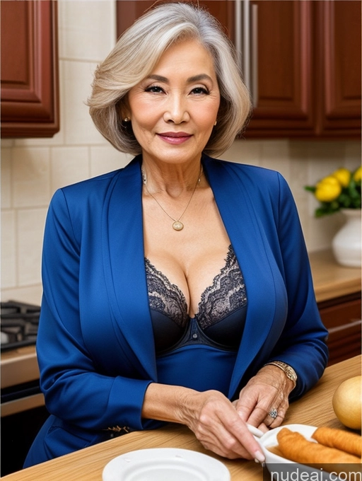 related ai porn images free for Milf Two Perfect Boobs Beautiful Perfect Body 80s Bobcut Chinese Kitchen Bra Jacket Professor Stylish Suit Cleavage Detailed Sexy Face