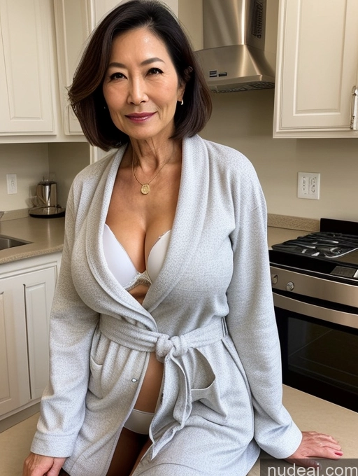 related ai porn images free for Milf Two Perfect Boobs Beautiful Perfect Body Bobcut Kitchen Bra Professor Stylish Cleavage Detailed Sexy Face 70s Japanese Bathrobe