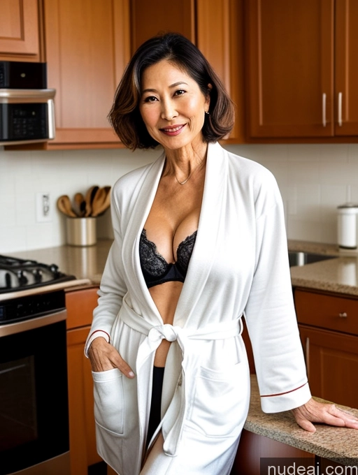 related ai porn images free for Milf Two Perfect Boobs Beautiful Perfect Body Bobcut Kitchen Bra Professor Stylish Cleavage Detailed Sexy Face 70s Japanese Bathrobe