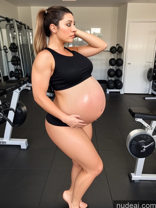 related ai porn images free for Bodybuilder Busty Big Ass Thick Pregnant 18 Serious Brunette Pigtails White Gym Side View Belly Inflation, Cuminflation, Overeating Big Hips Chubby