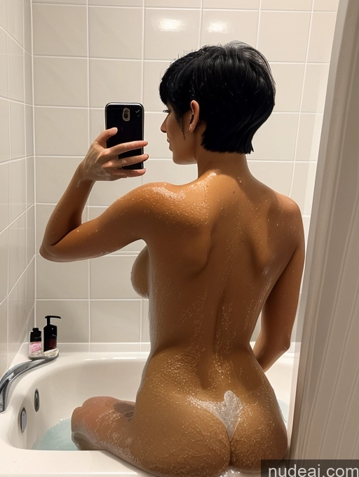 related ai porn images free for Woman Several Perfect Boobs 18 Sexy Face Black Hair Short Hair Short Egyptian Mirror Selfie Bathroom Front View Bathing Nude