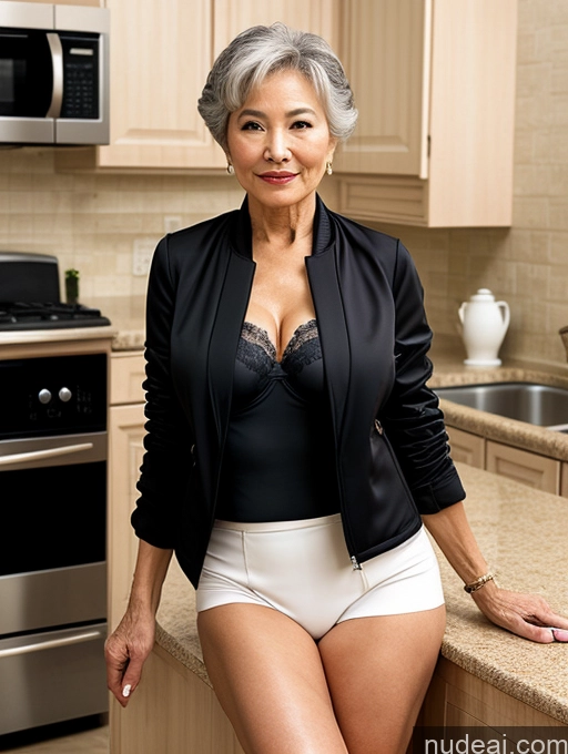 related ai porn images free for Milf Two Perfect Boobs Beautiful Perfect Body 80s Bobcut Chinese Kitchen Bra Jacket Professor Stylish Suit Cleavage Detailed Sexy Face