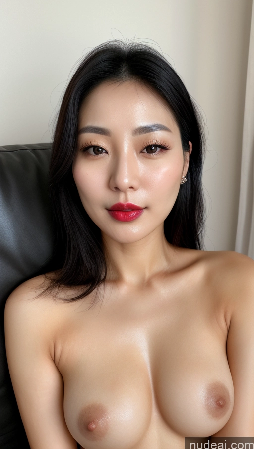 related ai porn images free for Woman One Beautiful Lipstick Black Hair Close-up View Detailed Simple Korean Small Tits 30s Slicked