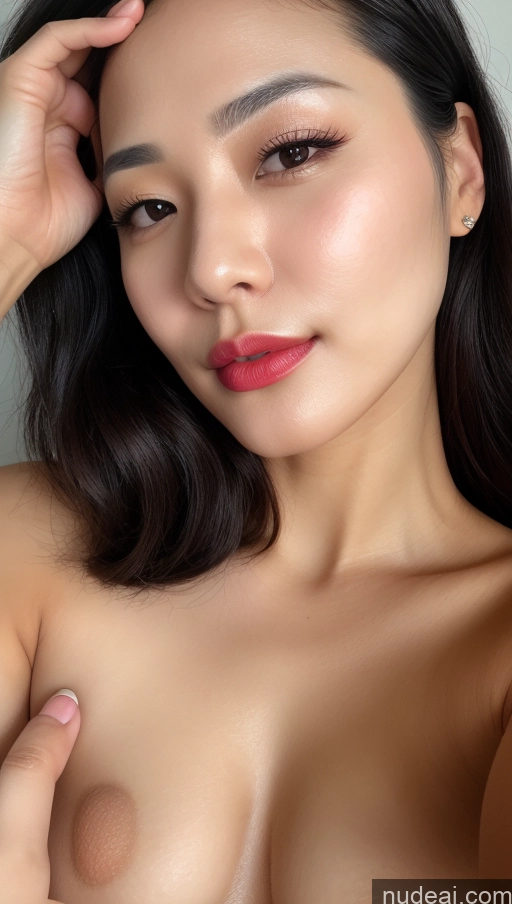 related ai porn images free for Woman One Beautiful Lipstick Black Hair Close-up View Detailed Korean Small Tits 30s Slicked