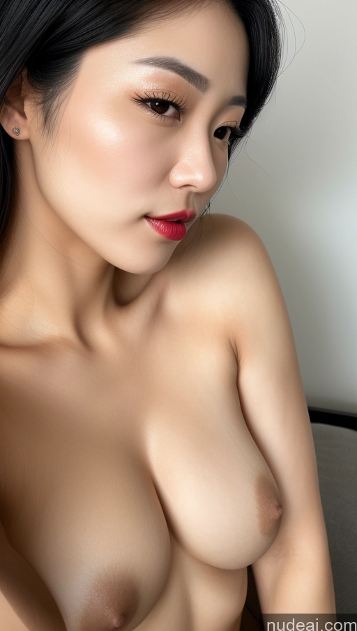 related ai porn images free for Woman One Beautiful Lipstick Black Hair Close-up View Detailed Korean Small Tits 30s Slicked