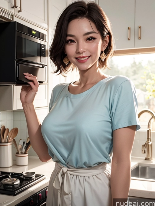 related ai porn images free for Milf Happy Korean Kitchen Skinny Casual