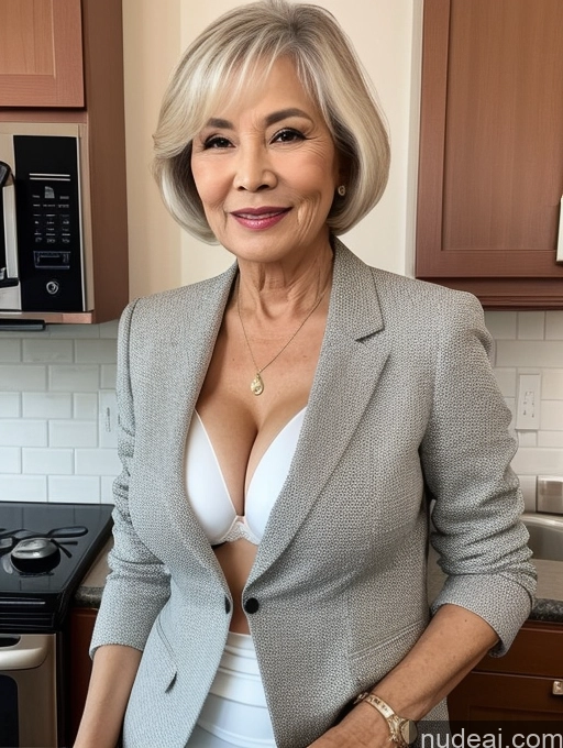 related ai porn images free for Milf Two Perfect Boobs Beautiful Perfect Body 80s Bobcut Chinese Kitchen Bra Jacket Professor Stylish Suit Cleavage Detailed Sexy Face