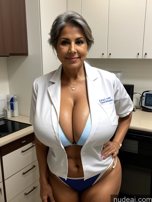 related ai porn images free for Milf One Busty Huge Boobs Tanned Skin Thick 70s Front View Microkini Thong Doctor Lab Coat Indian